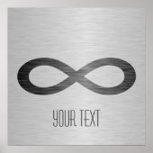 Infinity symbool op Faux-metaal textuur door STayl Poster (Voorkant)