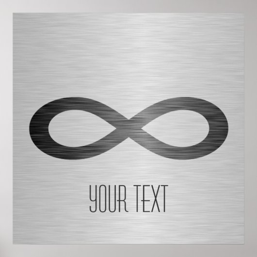 Infinity symbool op Faux-metaal textuur door STayl Poster (Voorkant)