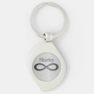 Infinity symbool op Faux-metaal textuur door STayl Sleutelhanger