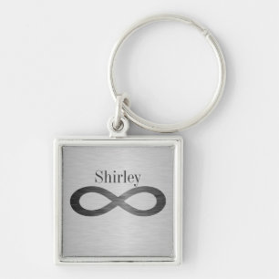 Infinity symbool op Faux-metaal textuur door STayl Sleutelhanger