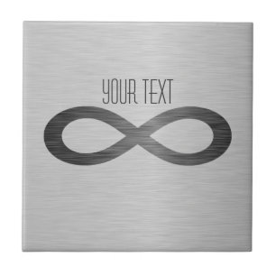 Infinity symbool op Faux-metaal textuur door STayl Tegeltje