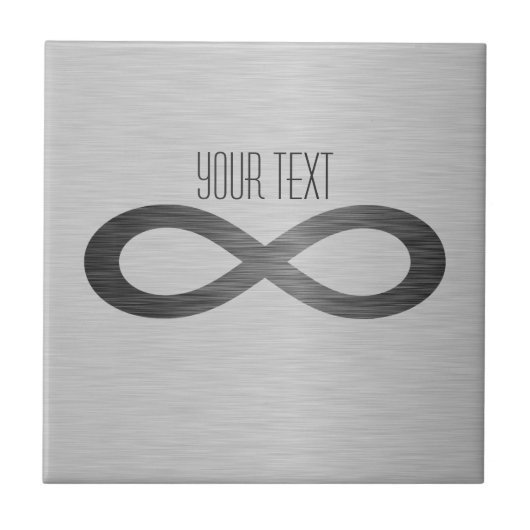 Infinity symbool op Faux-metaal textuur door STayl Tegeltje (Voorkant)
