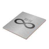 Infinity symbool op Faux-metaal textuur door STayl Tegeltje (Zijkant)