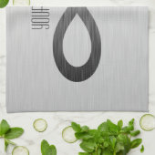 Infinity symbool op Faux-metaal textuur door STayl Theedoek (Gevouwen)