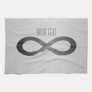 Infinity symbool op Faux-metaal textuur door STayl Theedoek