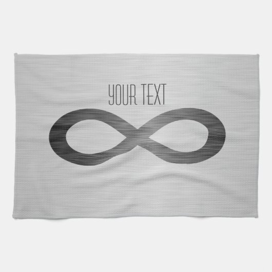 Infinity symbool op Faux-metaal textuur door STayl Theedoek (Horizontaal)
