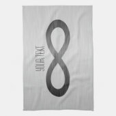 Infinity symbool op Faux-metaal textuur door STayl Theedoek (Verticaal)