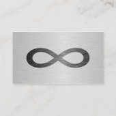 Infinity symbool op Faux-metaal textuur door STayl Visitekaartje (Achterkant)