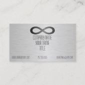 Infinity symbool op Faux-metaal textuur door STayl Visitekaartje (Voorkant)