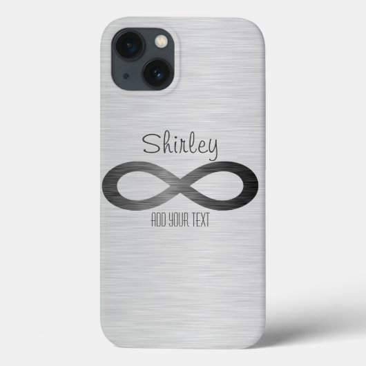 Infinity symbool op Faux Metal Texture by STaylor Case-Mate iPhone Case (Achterkant)