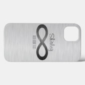 Infinity symbool op Faux Metal Texture by STaylor Case-Mate iPhone Case (Achterkant (horizontaal))