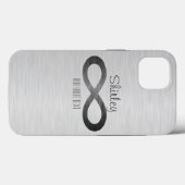 Infinity symbool op Faux Metal Texture by STaylor Case-Mate iPhone Case (Achterkant (horizontaal))