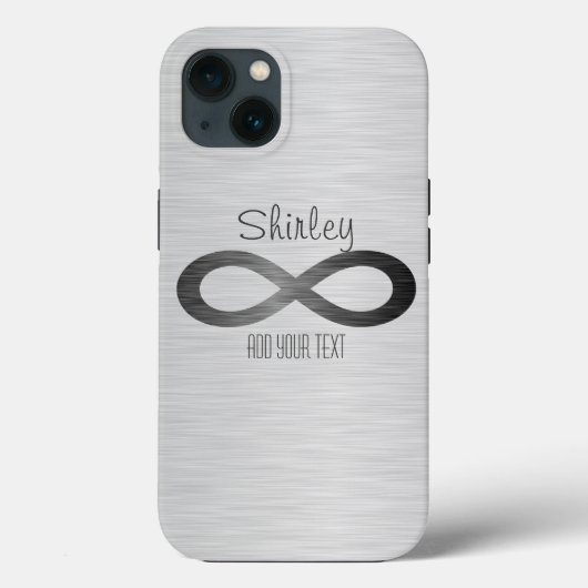 Infinity symbool op Faux Metal Texture by STaylor Case-Mate iPhone Case (Achterkant)