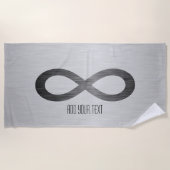 Infinity symbool op Faux Metal Texture by STaylor Strandlaken (Voorkant)