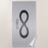 Infinity symbool op Faux Metal Texture by STaylor Strandlaken (Voorkant)