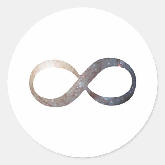 Infinity symbool ronde sticker (Voorkant)