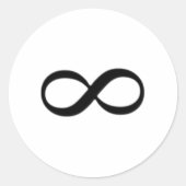 Infinity symbool ronde sticker (Voorkant)