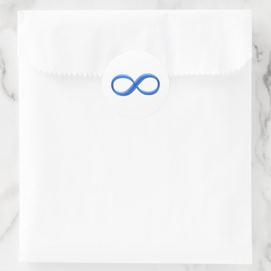 Infinity symbool ronde sticker (Tas)
