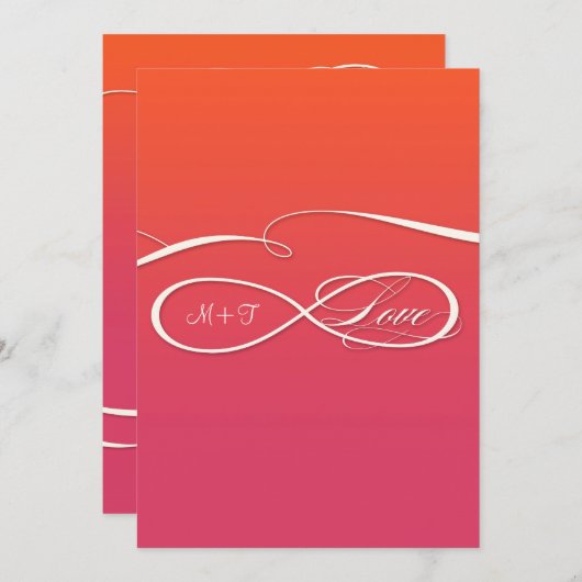 Infinity Symbool Teken Oneindige Liefde Bruiloft O Kaart (Voorkant / Achterkant)