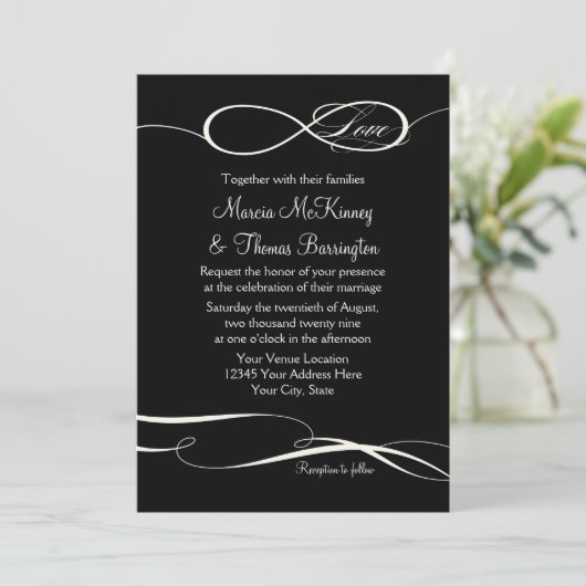 Infinity Symbool Teken Oneindige Liefde Bruiloften Kaart (Staand voorkant)