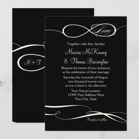 Infinity Symbool Teken Oneindige Liefde Bruiloften Kaart (Voorkant / Achterkant)