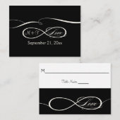Infinity Symbool Teken Oneindige Liefde Tafel Zitp Plaatskaartje (Voorkant / Achterkant)