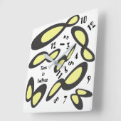 Infinity symbool - Tijd is eindeloos Vierkante Klok (Hoek)