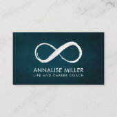 Infinity symbool - White Paint strokes Business Ca Visitekaartje (Voorkant)