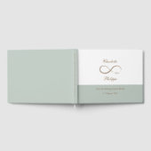 Infinity Symbool White Sage minimalistische Weddin Gastenboek (Volledig)