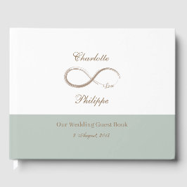 Infinity Symbool White Sage minimalistische Weddin Gastenboek