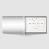 Infinity Symbool Wit Zilver Goud Elegante bruiloft Gastenboek (Volledig)