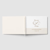 Infinity Symbool Witte Champagne minimalistische b Gastenboek (Volledig)