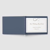 Infinity Symbool Witte Marine Blauw Elegante Huwel Gastenboek (Volledig)
