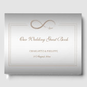 Infinity Symbool Zilver Goud Elegant Gastenboek (Voorkant)