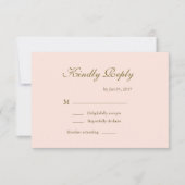 Infinity teken koraal roze minimalistische bruilof kaart (Voorkant)