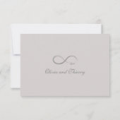 Infinity teken koraal roze minimalistische bruilof kaart (Achterkant)