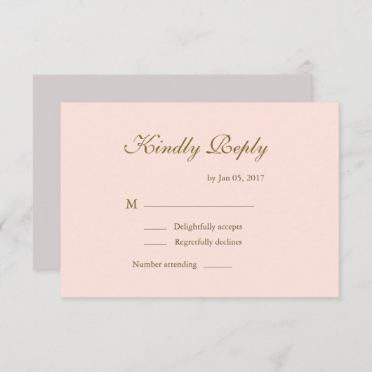 Infinity teken koraal roze minimalistische bruilof kaart (Voorkant / Achterkant)