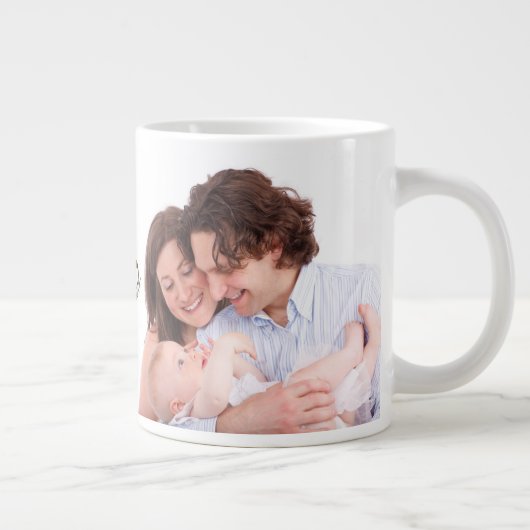 Infinity teken roze harten aangepaste papa baby me grote koffiekop (Rechts)