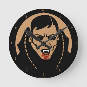 Infinity Time Wall Clock van Vampire Ronde Klok