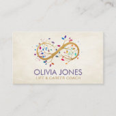 Infinity Tree Branch - kleurrijke bladeren Visitekaartje (Voorkant)