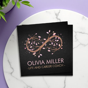 Infinity Tree Branch - pastels Vierkante Visitekaartje