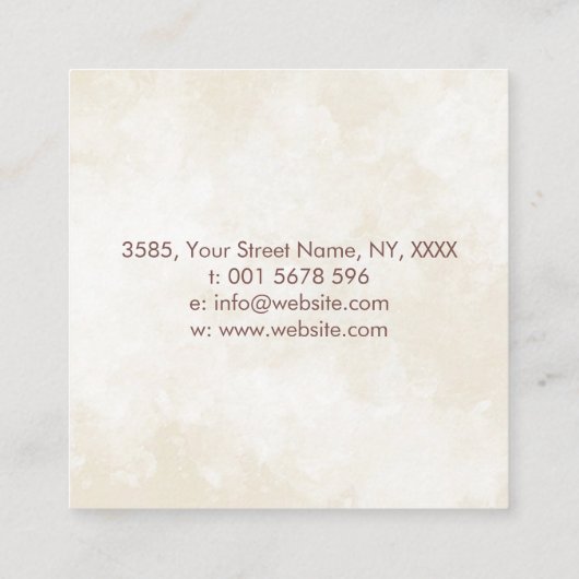 Infinity Tree Branch - pastels Vierkante Visitekaartje (Achterkant)