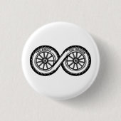 Infinity Two Wheels Freedom Ronde Button 3,2 Cm (Voorkant)