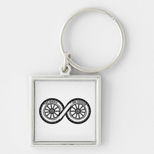 Infinity Two Wheels Freedom Sleutelhanger (Voorkant)