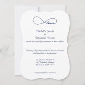 Infinity Wedding Invitation van Navy Blue Love Kaart (Voorkant)