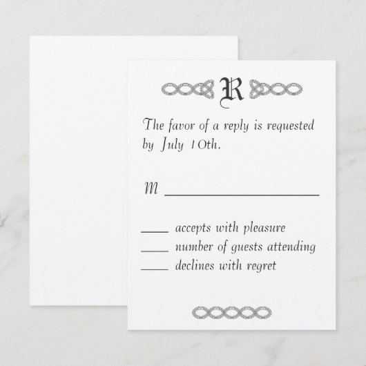 Infinity Wedding RSVP (Voorkant / Achterkant)