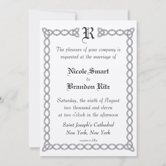 Infinity Wedding Uitnodiging (Voorkant)