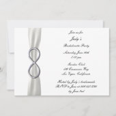 Infinity White Wedding Bachelorette Party nodigt u Kaart (Voorkant)