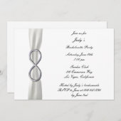 Infinity White Wedding Bachelorette Party nodigt u Kaart (Voorkant / Achterkant)