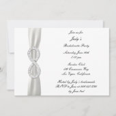 Infinity White Wedding Bachelorette Party nodigt u Kaart (Voorkant)